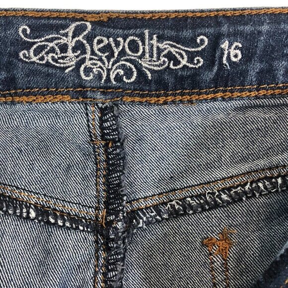 Revolt Dark Wash Straight Jeans Size 16 - Picture 5 of 6